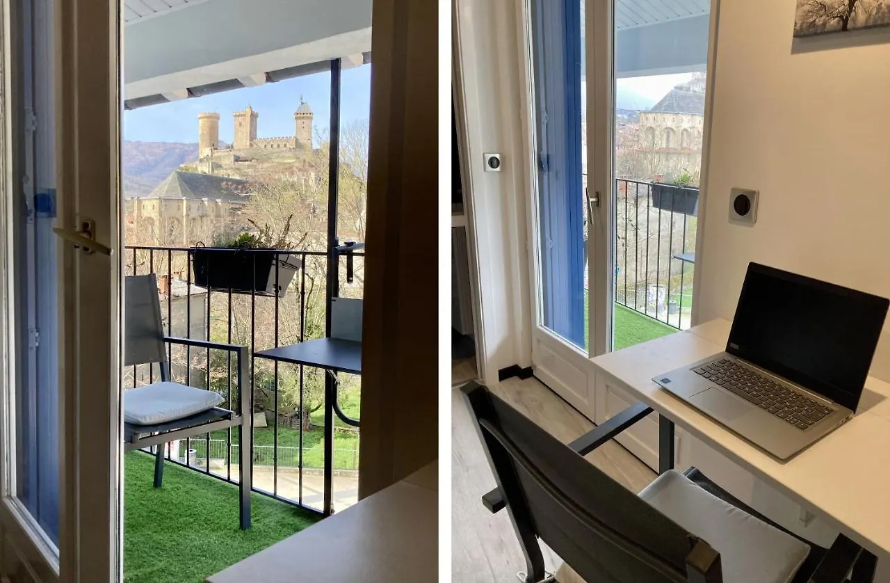 Aux 4 Logis Appart-Hotel - Studio Le Roof - Une Vue Splendide - Petit Dejeuner Inclus 1Ere Nuit Foix 0*,  Frankreich